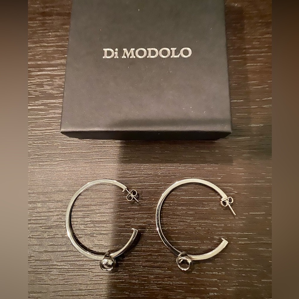 Di Modolo Linked by Love Heart sterling silver earrings.